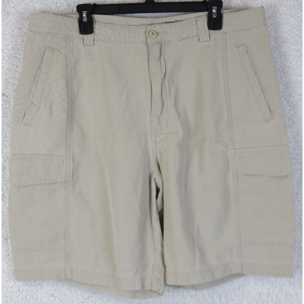 Mens Tommy Bahama Cargo Shorts Beige TR808 Pockets‎ Size 38 Tencel Lyocell Blend